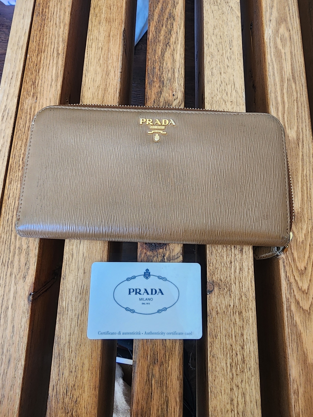 PRADA Saffiano Zip Wallet